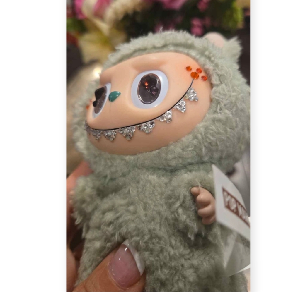 POP MART Labubu Green Grape Swarvorski Bedazzled Plush Monster‎ 100% Authentic